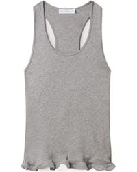 Stella McCartney - Frilled Hem Ribbed Tank Top - Lyst