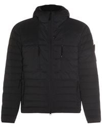 Stone Island - Zipped Hooded Coat - Lyst
