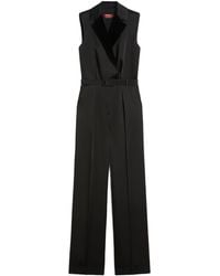 Max Mara - Lapel Sleeveless Jumpsuit - Lyst