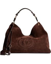 Gucci - Large Shoulder Bag With Double G Detail - Lyst