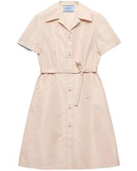 Prada - Faille Shirt Dress - Lyst
