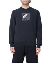 Stone Island - Round Collar Long Sleeve Sweater - Lyst