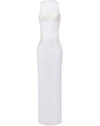 Jean Paul Gaultier - Paneled Semi-Sheer Tulle Maxi Dress - Lyst