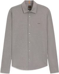 BOSS - Embroidered-Logo Shirt - Lyst