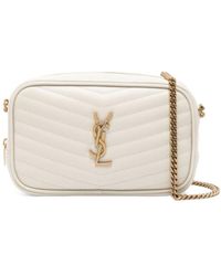 Saint Laurent - Lou Logo Plaque Mini Shoulder Bag - Lyst