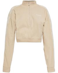 Moschino - Active Quarter-Zip Cropped Sweatshirt - Lyst