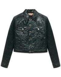 Marni - Deep Crinkled Taffeta Jacket - Lyst