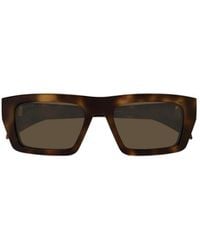 Gucci - Eyewear Rectangular Frame Sunglasses - Lyst