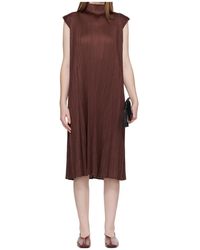Pleats Please Issey Miyake - Pleated Midi Dress - Lyst