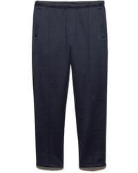 Prada - Cotton Fleece Pants With Re-Nylon Details - Lyst