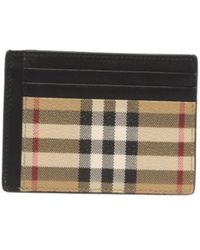 Burberry - Check Pattern Card Holder - Lyst