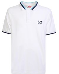 KENZO - Logo Patch Short-Sleeved Polo Shirt - Lyst
