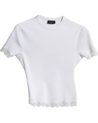 Gucci - Matte Viscose Rib Stitch T-Shirt - Lyst