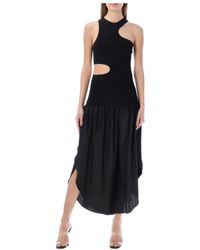 Stella McCartney - Cut Out Asymmetric Midi Dress - Lyst