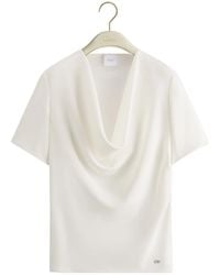 Dior - Short-Sleeved Draped Blouse - Lyst