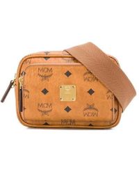 MCM - Visetos Logo Plaque Crossbody Bag - Lyst