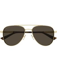 Gucci - Eyewear Aviator Frame Sunglasses - Lyst