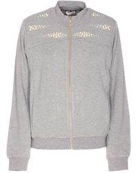 Liu Jo - High Neck Embellished Sweatshirt - Lyst