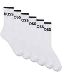 BOSS - Minimalist Striped Mid-Calf Socks - Lyst