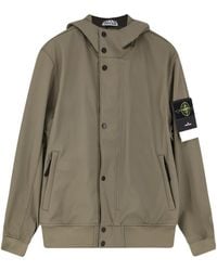 Stone Island - Hooded Blouson Jacket - Lyst
