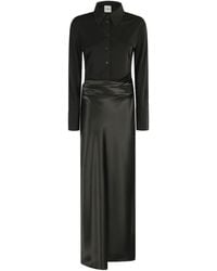 Nanushka - Scylla Mesh Slip Satin Dress - Lyst