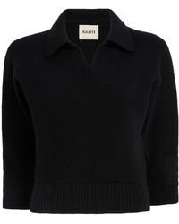 KHAITE - Herve V-Neck Polo Jumper - Lyst