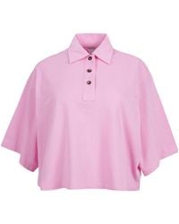Bottega Veneta - Short Sleeved Buttoned Polo Top - Lyst