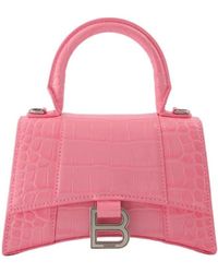 Balenciaga - Hourglass Xs Logo Plaque Tote Bag - Lyst