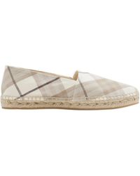 Burberry - Mews Checked Slip-On Espadrilles - Lyst