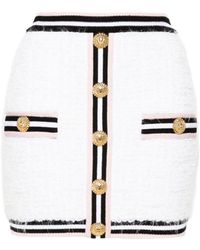 Balmain - Monogram Knit Skirt - Lyst