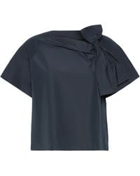 Weekend by Maxmara - Wkdrecente Tie Detailed Short-Sleeved Top - Lyst