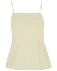 Semicouture - Semi Couture Linen Cut-Out Camisole Top - Lyst