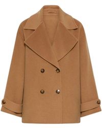 Marella - Deserto Cropped Double-Breasted Coat - Lyst