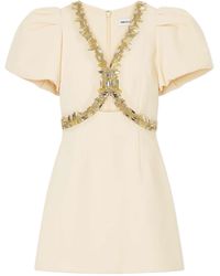 Rebecca Vallance - Alexandrite Embellished Cady Mini Dress - Lyst