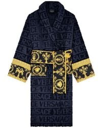 Versace - Barocco-Panel Logo Devoré Robe - Lyst