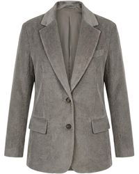 Brunello Cucinelli - Corduroy Button-Up Jacket - Lyst