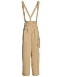 KENZO - High Waisted Wide-Leg Cargo Trousers - Lyst