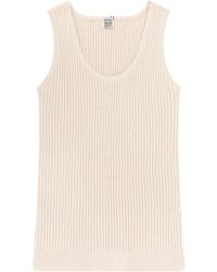 TOTEME - Totême Ribbed-Knit Sleeveless Tank Top - Lyst