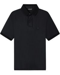 Emporio Armani - Logo-Embroidered Short-Sleeved Polo Shirt - Lyst