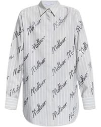 Stella McCartney - Sequin Embellished Striped Shirt - Lyst