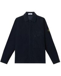 Tシャツ・カットソー STONE  Overshirt with chest pocket and two-way zip Stone Island Cotton Zipper Overshirt | Casual Shirts | Harry