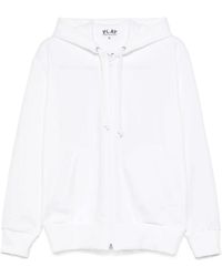 COMME DES GARÇONS PLAY - Signature Heart-Patch Hoodie - Lyst