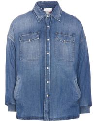 McQueen - Denim Shirt With Frontal Buttons - Lyst