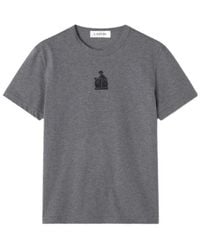Lanvin - Mother And Daughter Embroidered Jersey T-Shirt - Lyst