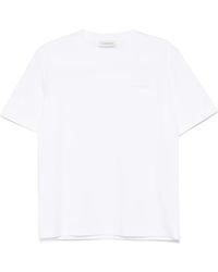 Lanvin - Logo-Embroidered Crewneck T-Shirt - Lyst