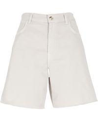 Fay - Frayed Hem Bermuda Shorts - Lyst