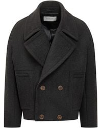 Lanvin - Double-Breasted Coat - Lyst