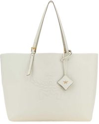 MCM - Logo Debossed Tote Bag - Lyst