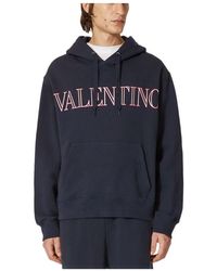 Valentino - Logo Printed Drawstring Hoodie - Lyst