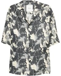 Nanushka - Abstract-Print Short-Sleeve Shirt - Lyst